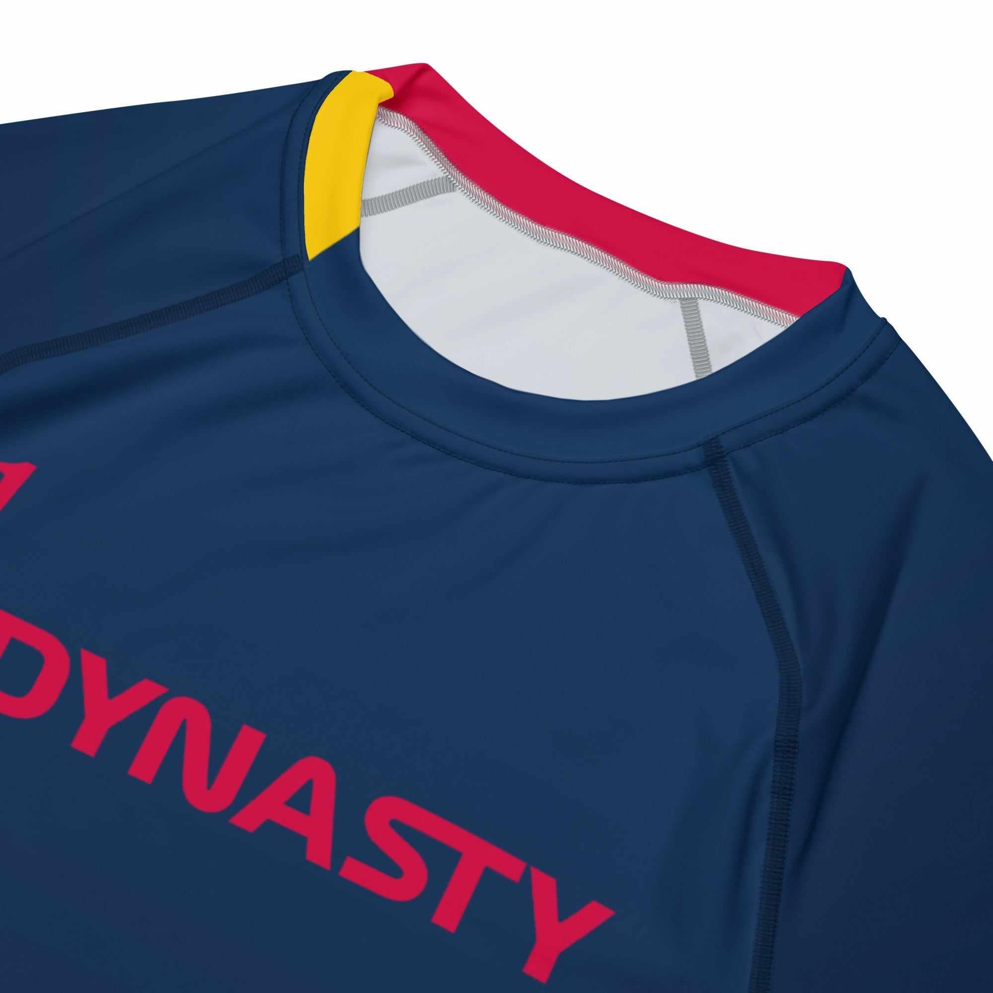 Dynasty "D1" Short Sleeve Rash Guard (Navy)-Rash Guards - Dynasty Clothing MMA