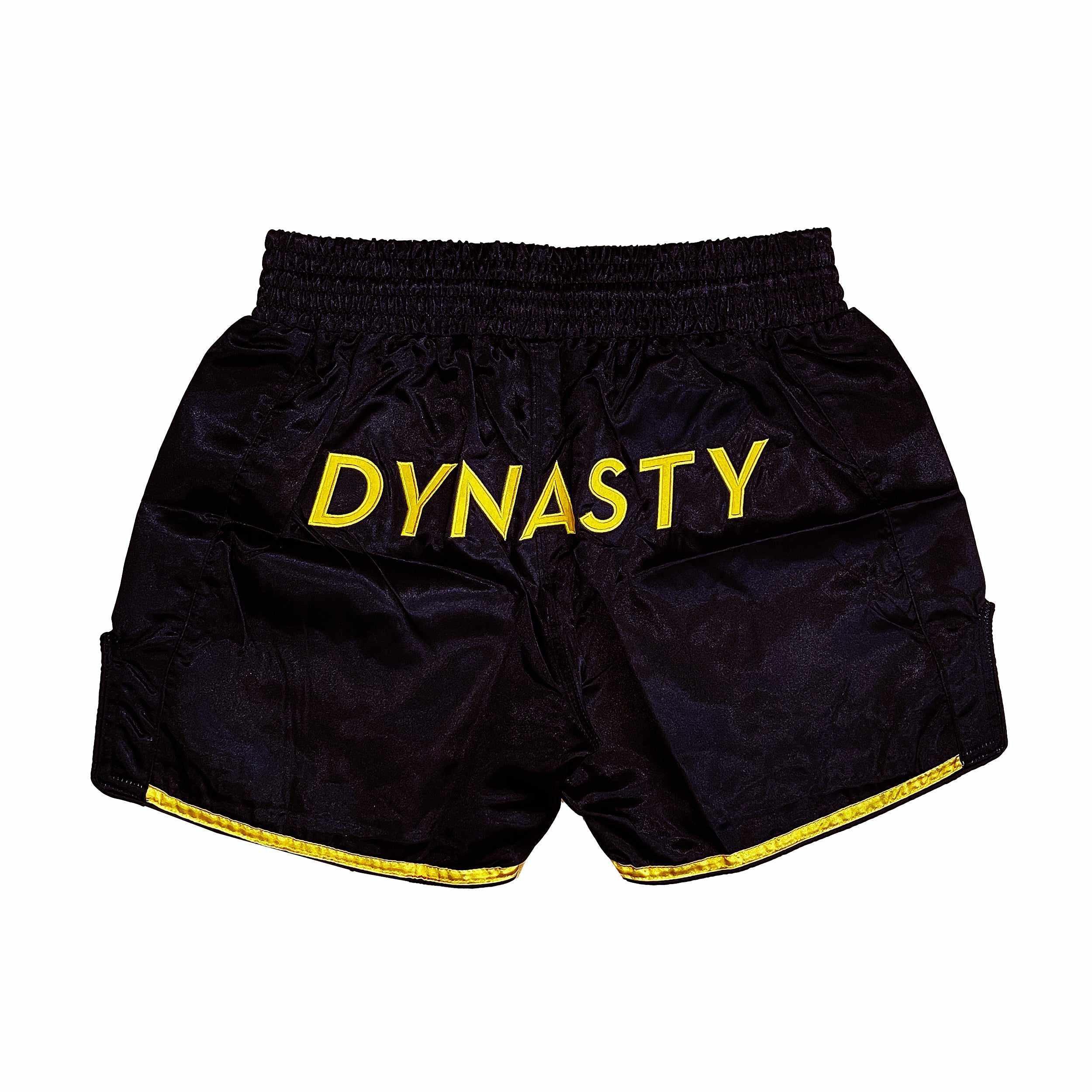 Dynasty Flagship Muay Thai / Sanda Fight Shorts V2 (Black)-Muay Thai / Sanda Shorts - Dynasty Clothing MMA