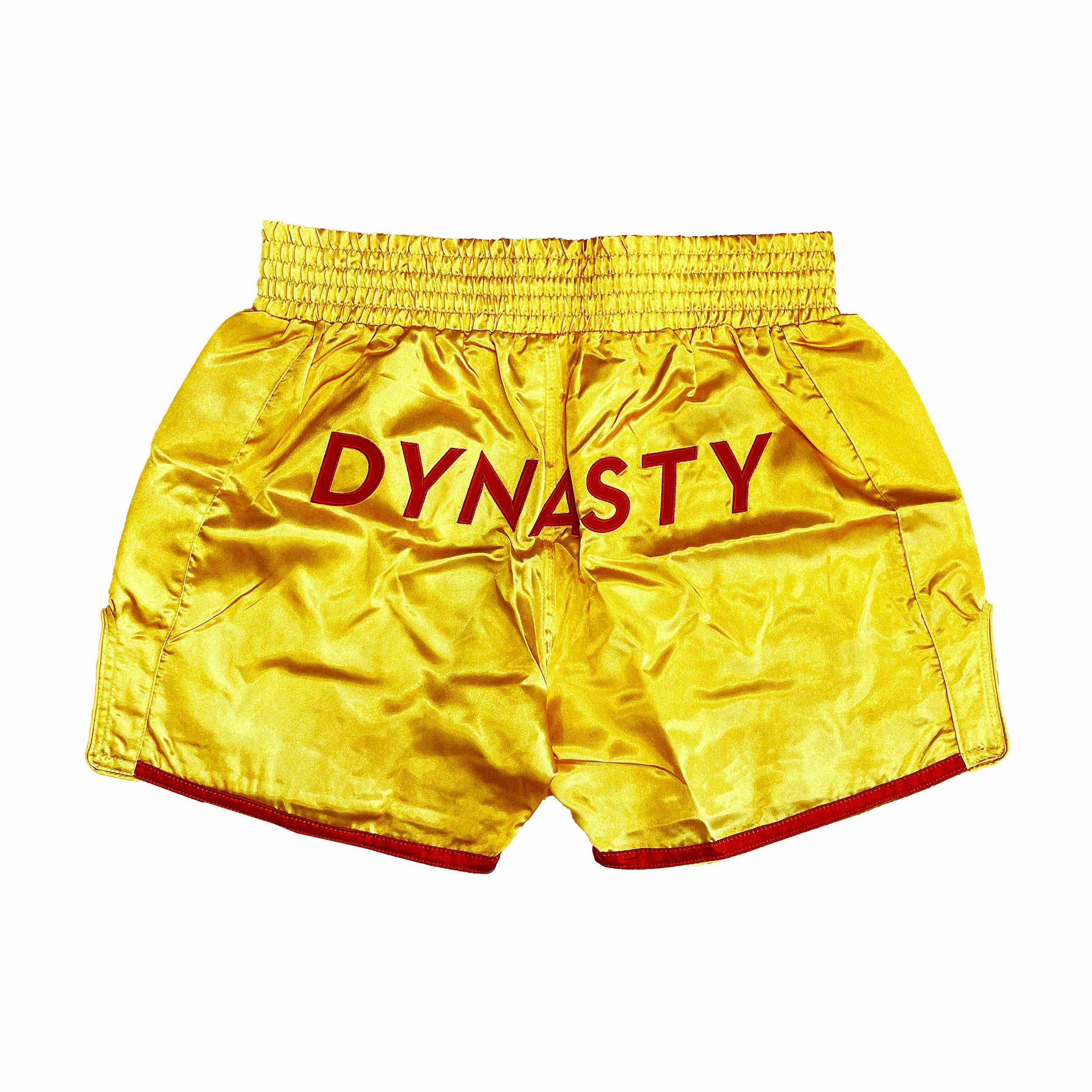 Dynasty Flagship Muay Thai / Sanda Fight Shorts V2 (Gold)-Muay Thai / Sanda Shorts - Dynasty Clothing MMA