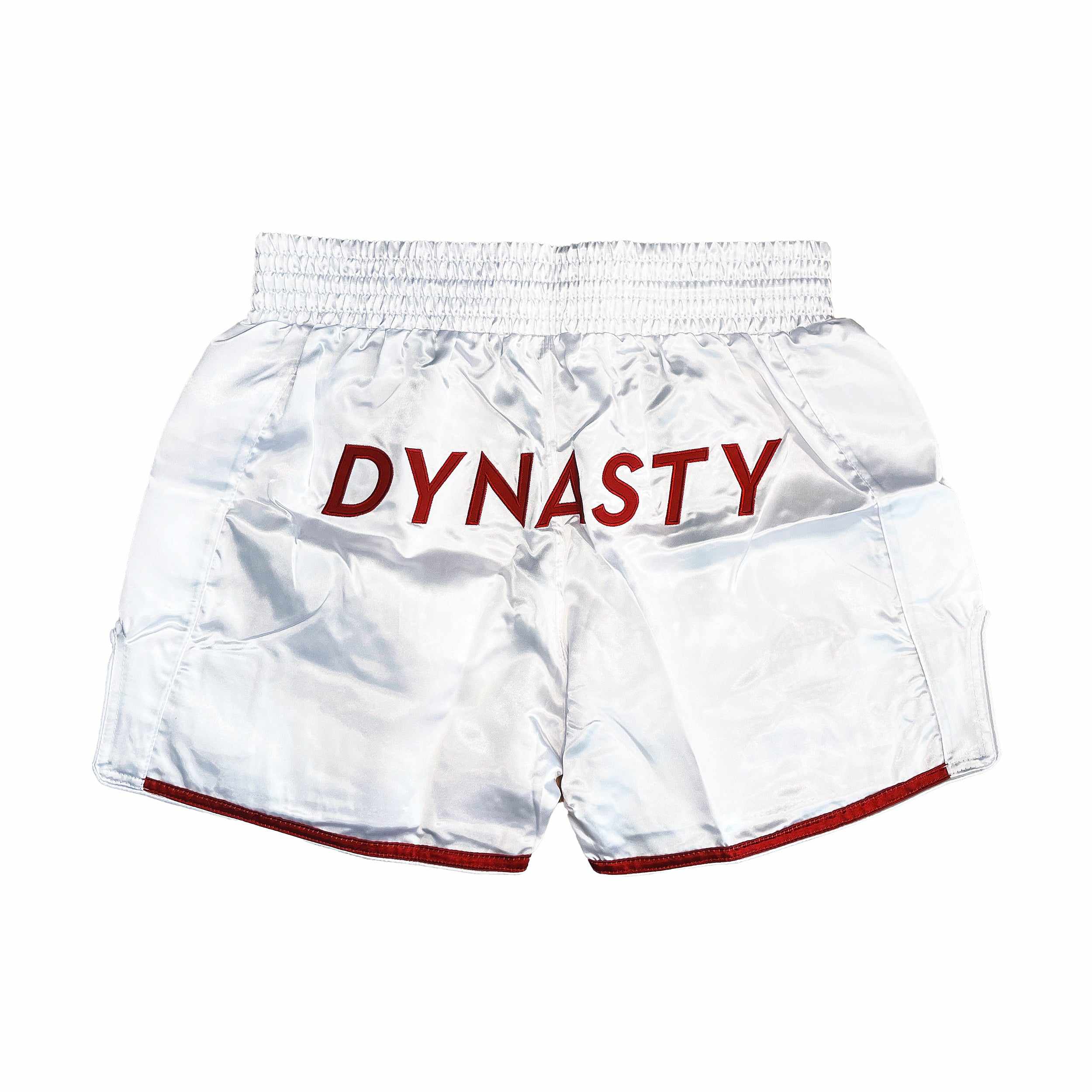 Dynasty Flagship Muay Thai / Sanda Fight Shorts V2 (White)-Muay Thai / Sanda Shorts - Dynasty Clothing MMA