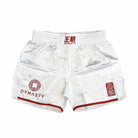 Dynasty Flagship Muay Thai / Sanda Fight Shorts V2 (White)-Muay Thai / Sanda Shorts - Dynasty Clothing MMA