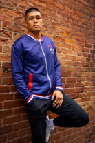 Muay Thai "Till I Die" Bomber Jacket (Navy)-Bomber Jacket - Dynasty Clothing MMA