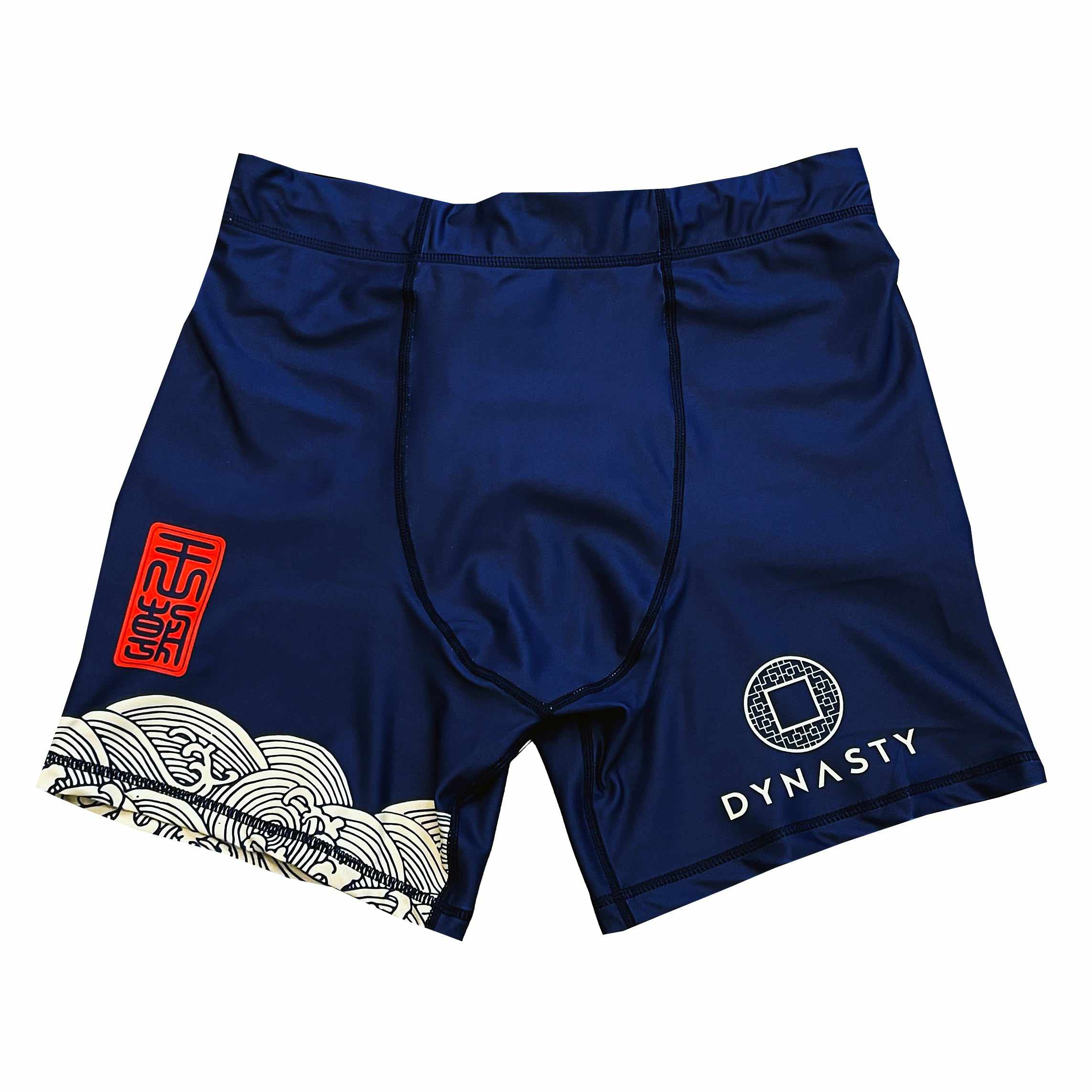 Storm Riders Elite Compression Shorts (Vale Tudo) (Navy)-Compression Shorts - Dynasty Clothing MMA