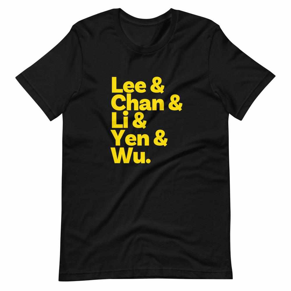 Chinese Martial Arts Legends T-Shirt (Yellow)-T-Shirts - Dynasty Clothing MMA