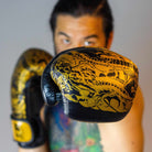 Dueling Dragons 2 Boxing Gloves (Black)-Boxing Gloves - Dynasty Clothing MMA