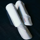 Dynasty Diamond Pro MMA Shin Guards (White / Red)-Striking / Protective Gear - Dynasty Clothing MMA