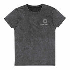 Dynasty Emblem Embroidered Denim T-Shirt-T-Shirts - Dynasty Clothing MMA