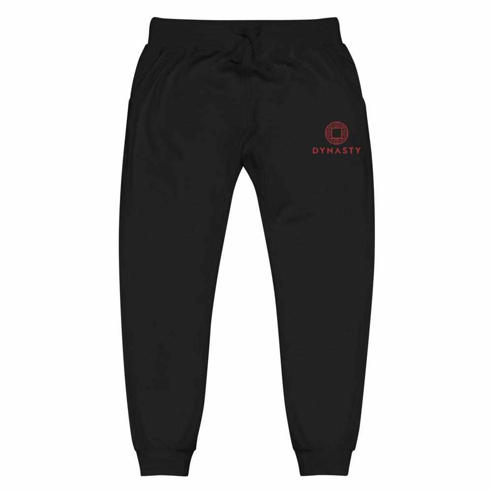 Dynasty Emblem Embroidered Fleece Joggers Sweatpants-Pants - Dynasty Clothing MMA