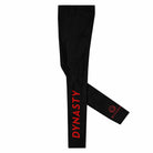 Dynasty Emblem Grappling Spats (Black)-Grappling Spats / Tights - Dynasty Clothing MMA