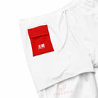 Dynasty Hybrid Emblem Board Shorts (White)-Hybrid Shorts - Dynasty Clothing MMA