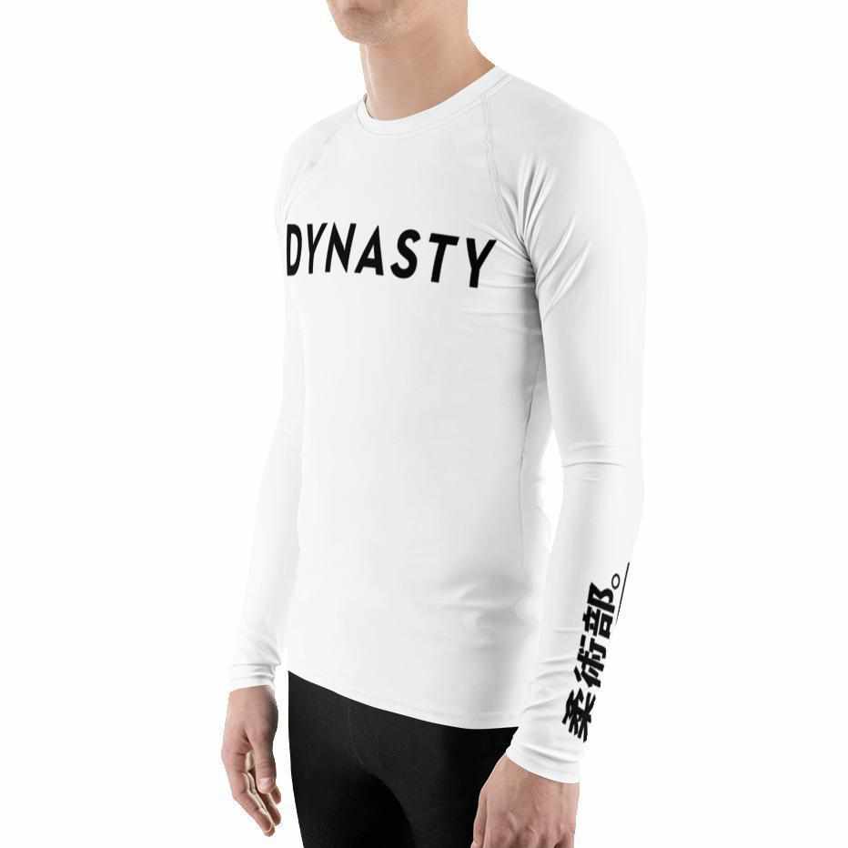 Dynasty IBJJF Competition Rash Guard (White)-Rash Guards - Dynasty Clothing MMA