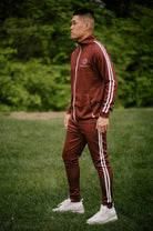 Dynasty Maroon Tracksuit Loungewear Set-Hoodies / Sweaters - Dynasty Clothing MMA