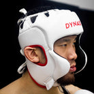 Dynasty Ultralight Pro MMA Headgear (White / Red)-Headgear - Dynasty Clothing MMA