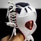 Dynasty Ultralight Pro MMA Headgear (White / Red)-Headgear - Dynasty Clothing MMA