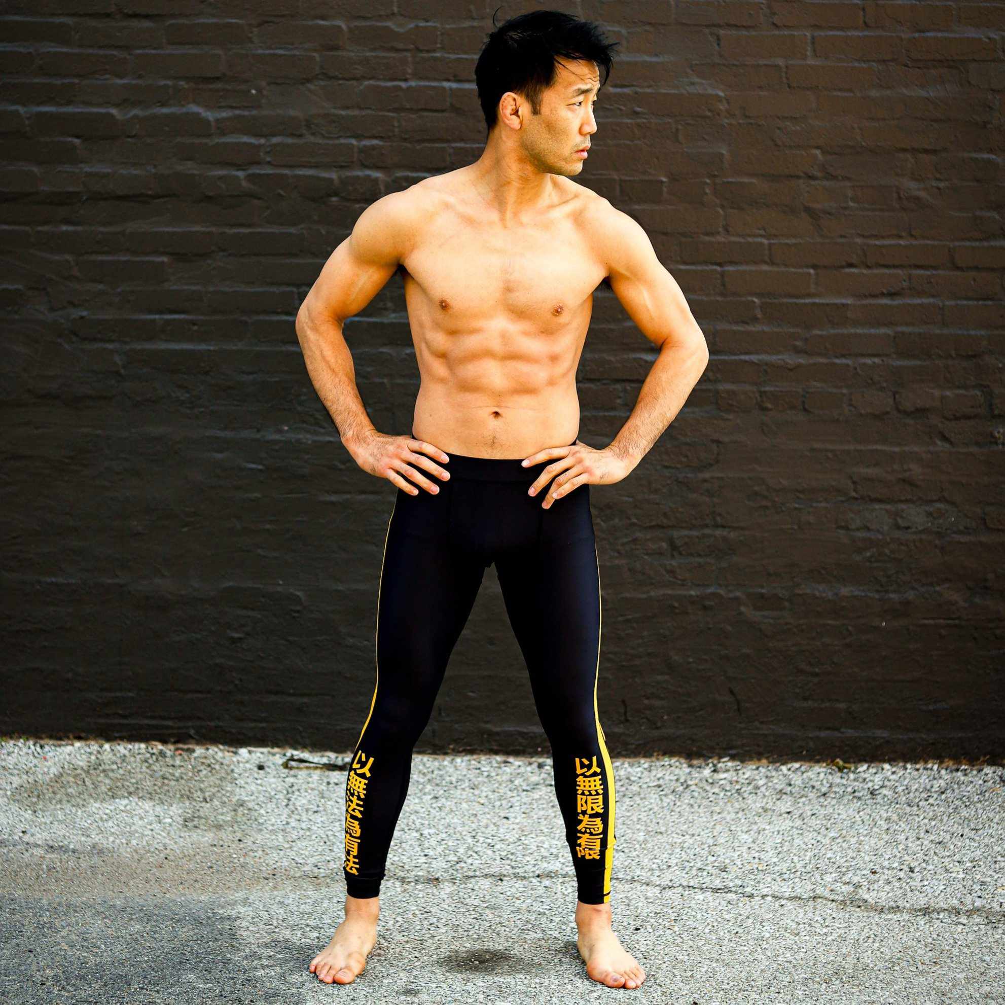 Legendary Spirit Grappling Spats (Tiger Black)-Grappling Spats / Tights - Dynasty Clothing MMA