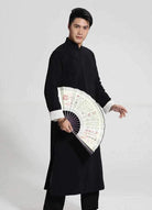 Neo Classic Ip Man Cheongsam Kung Fu Robe (Black)-Neo Dynasty - Dynasty Clothing MMA