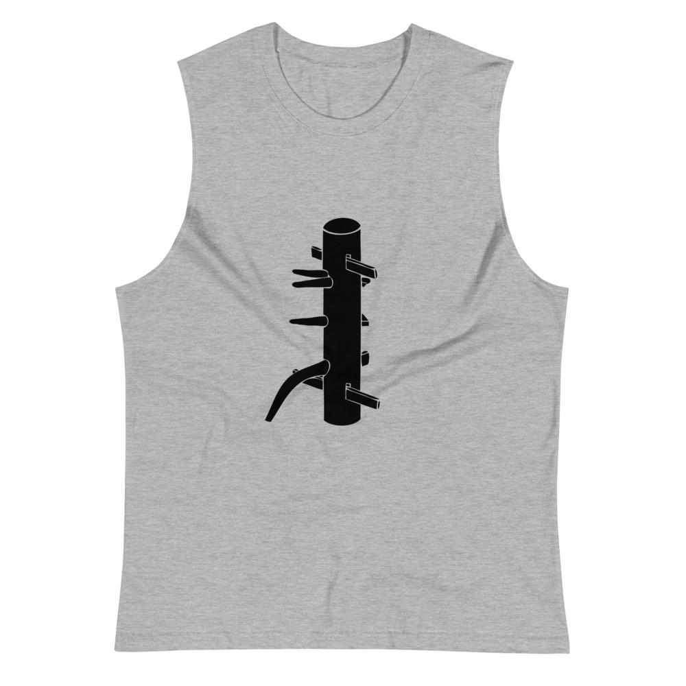 Wooden Dummy Muk Yan Jong Muscle Shirt-Tank Tops - Dynasty Clothing MMA