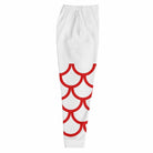 舞獅 Lion Dancer Unisex Joggers (White)-Joggers Set - Dynasty Clothing MMA