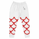 舞獅 Lion Dancer Unisex Joggers (White)-Joggers Set - Dynasty Clothing MMA